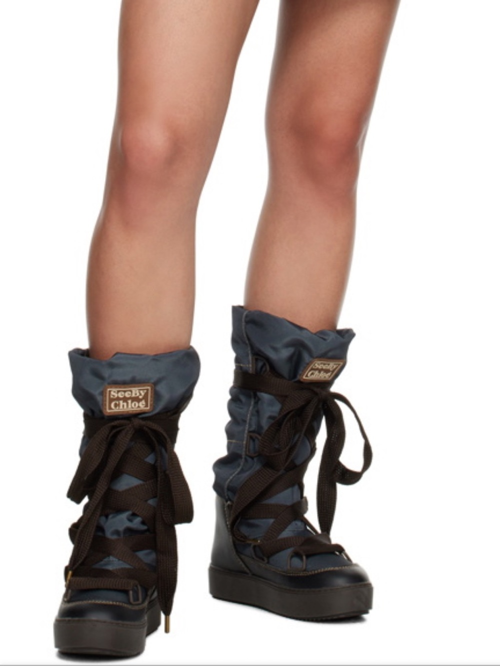 See by Chloé Gray Naina Lace-Up Boots - Picture 4 of 9